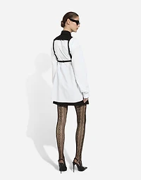 Cotton shirt with contrasting front