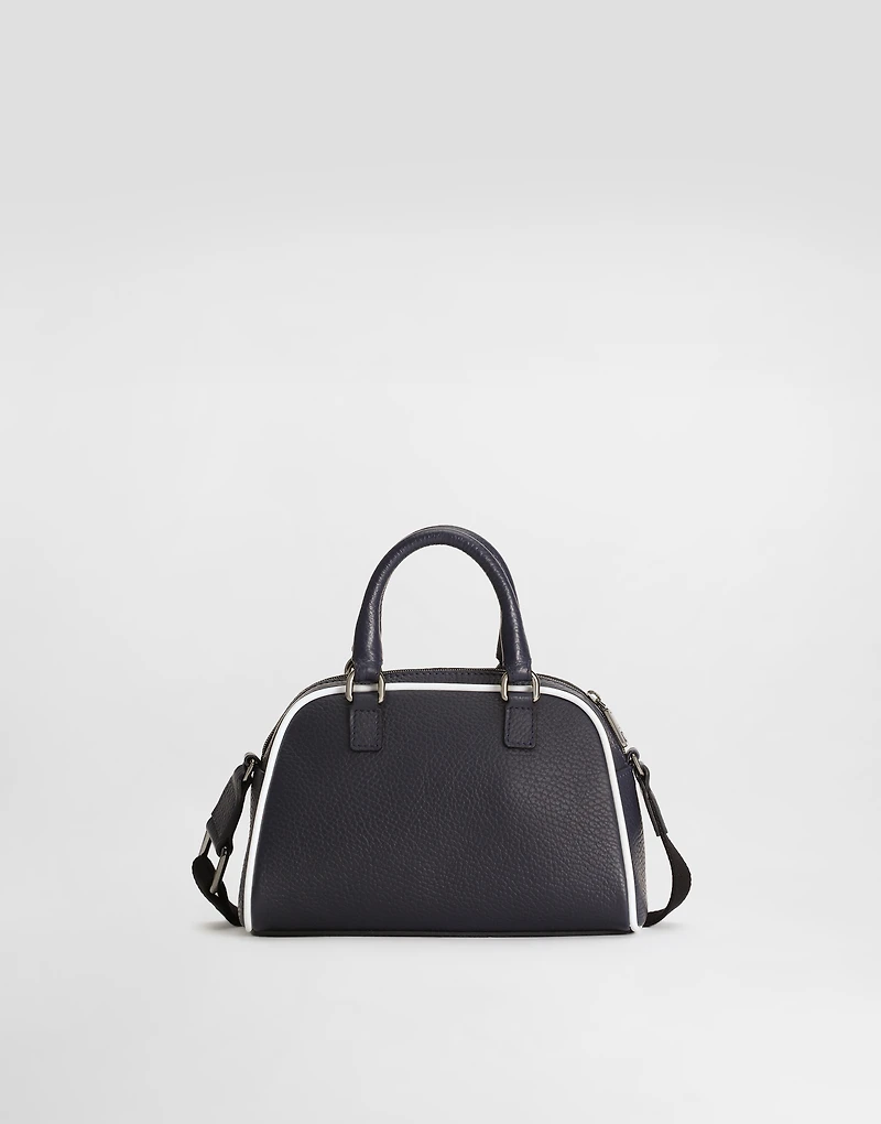 Calfskin bowling bag with logo