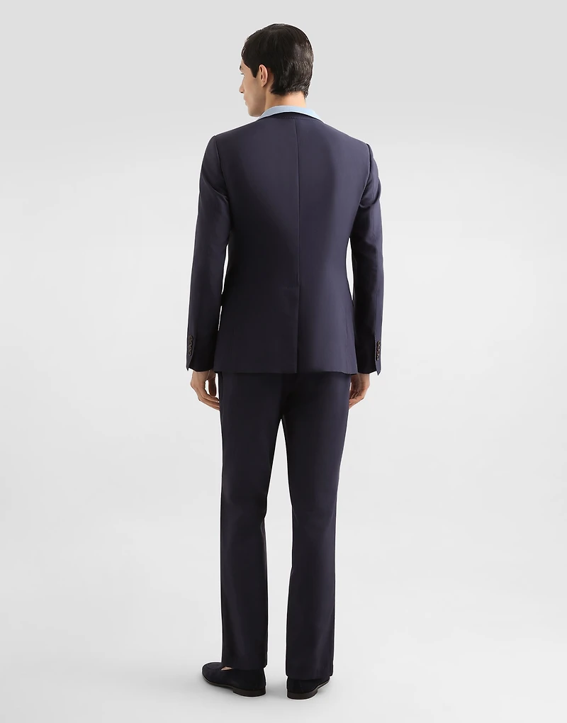 Single-breasted silk-blend gabardine taormina jacket