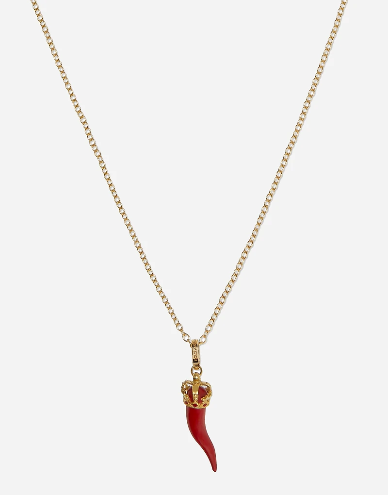  Good Luck Necklace enamelled 18 carat yellow gold
