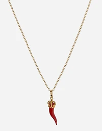  Good Luck Necklace enamelled 18 carat yellow gold