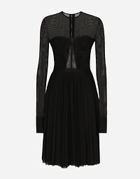Light tulle dress with corset details