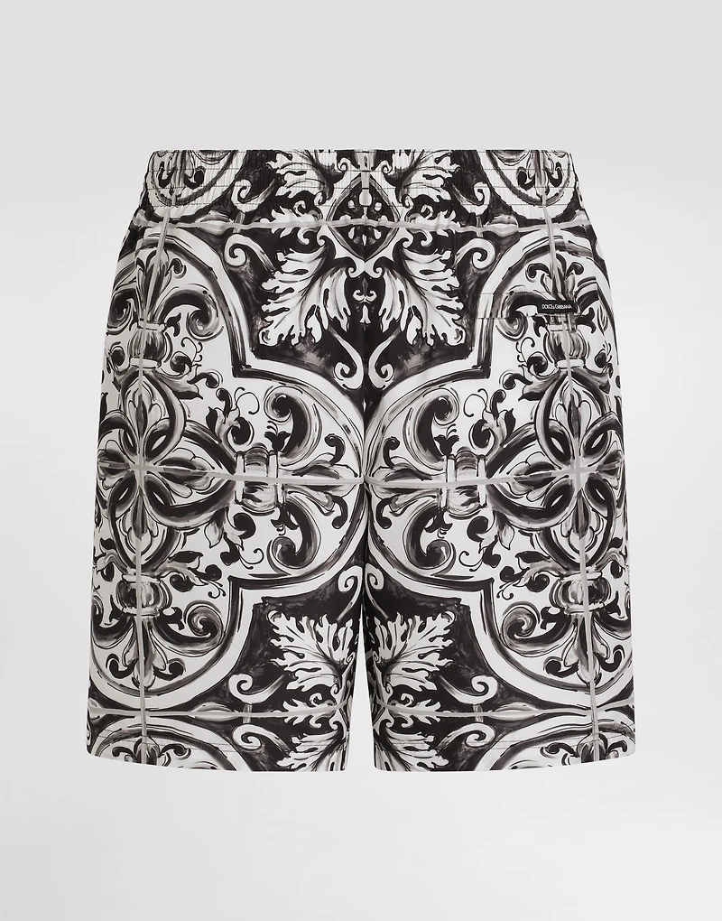 Majolica-print medium swim boxer shorts