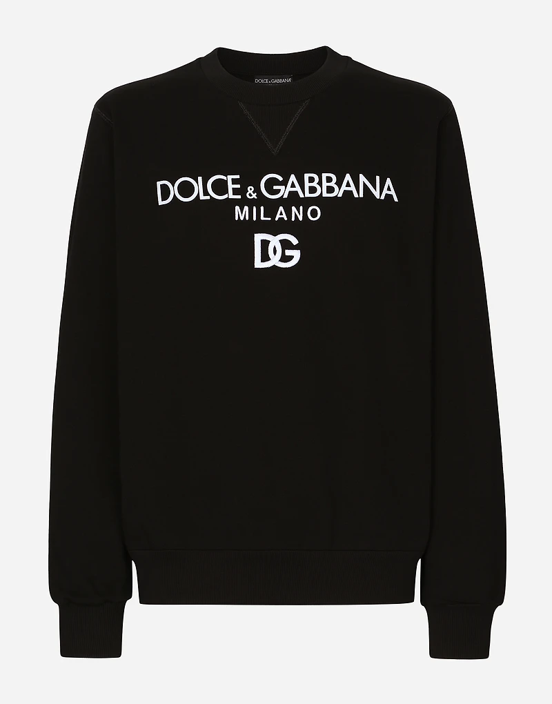Jersey sweatshirt with DG embroidery