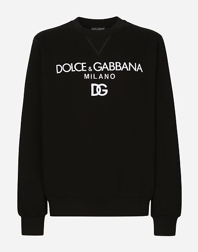 Jersey sweatshirt with DG embroidery