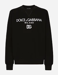 Jersey sweatshirt with DG embroidery