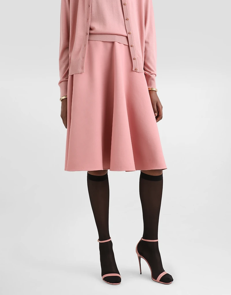 Woolen midi circle skirt