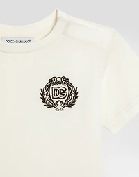 Short-sleeved jersey t-shirt with DG embroidery