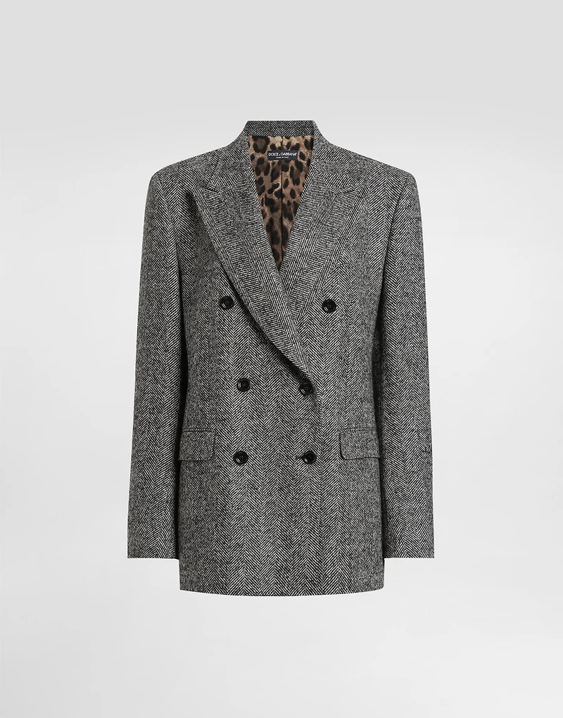 Double-breasted chevron jacket