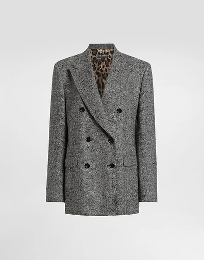 Double-breasted chevron jacket
