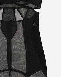 Tulle minidress with corset details