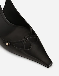 Nappa leather slingbacks