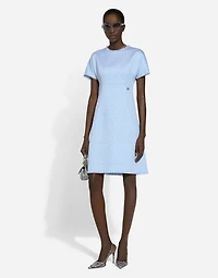Raschel tweed midi dress with DG logo