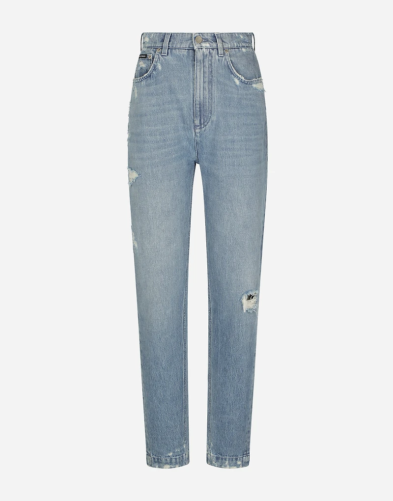 Jeans with mini-ripped details
