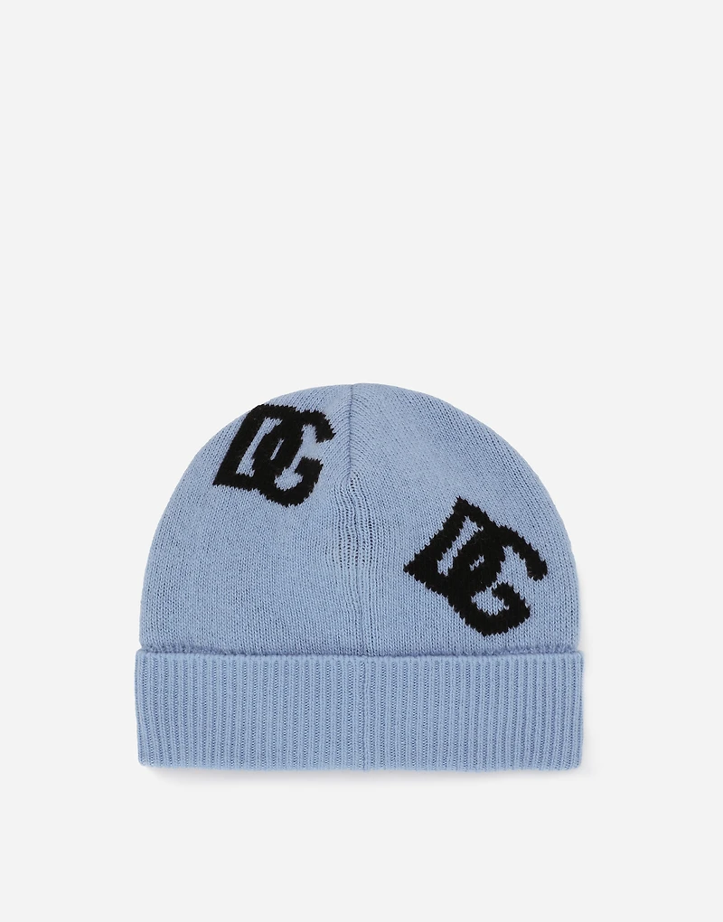 Wool jacquard hat with DG logo