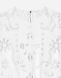 Cotton midi dress with cut-out detailing