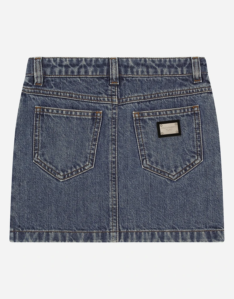 5-pocket denim miniskirt