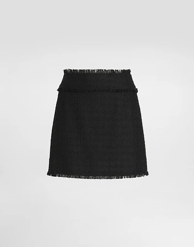 Raschel tweed miniskirt