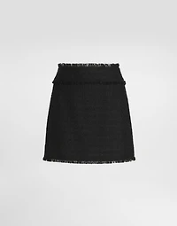 Raschel tweed miniskirt
