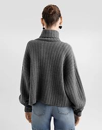 Cashmere turtleneck pullover