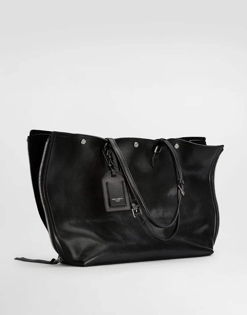 Atene calfskin shopping bag