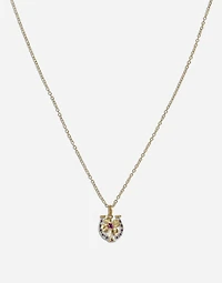  Good Luck Necklace 18 carat white and yellow gold and rubies