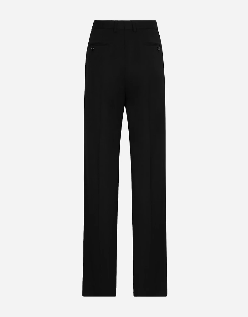 Flared woolen pants