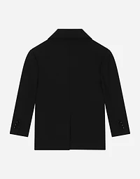 Double-breasted technical jersey jacket