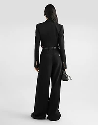 Double-breasted jacket wool gabardine