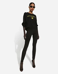 Jersey Milano rib leggings with stirrups