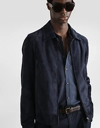 Leather zipped jacket