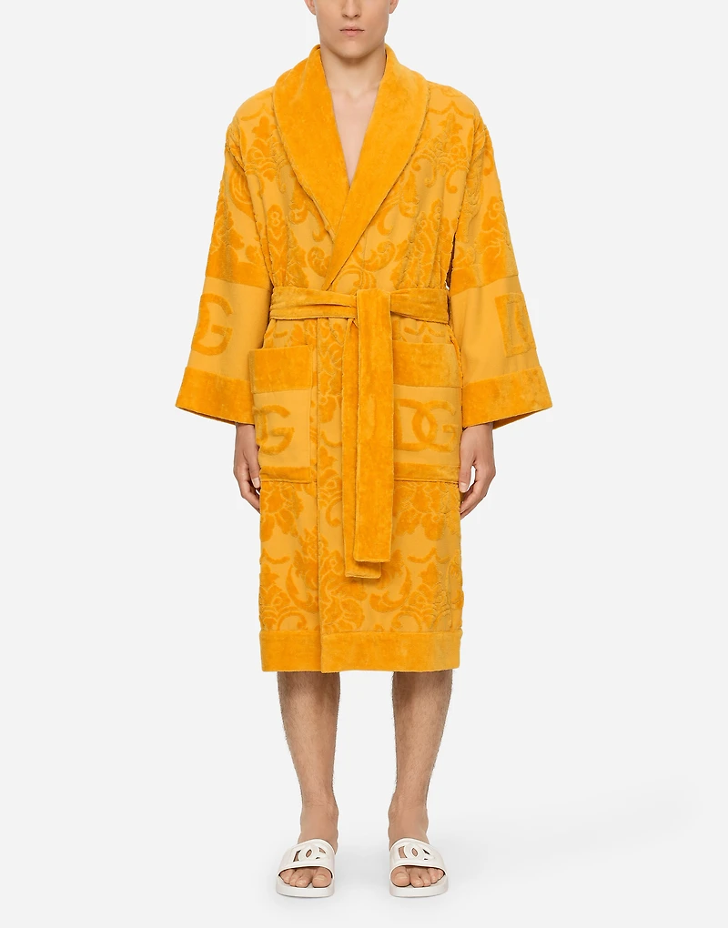 Bath Robe Terry Cotton Jacquard