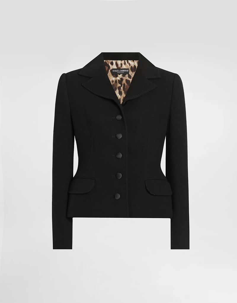 Wool single-breasted jacket