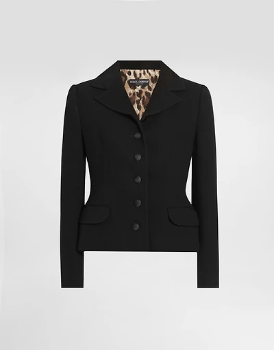 Wool single-breasted jacket