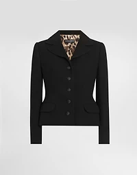 Wool single-breasted jacket