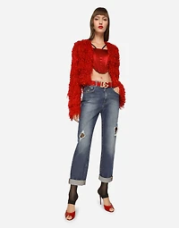 Boyfriend jeans with rips