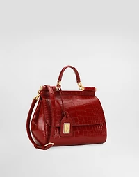 Large Sicily handbag in alligator leather