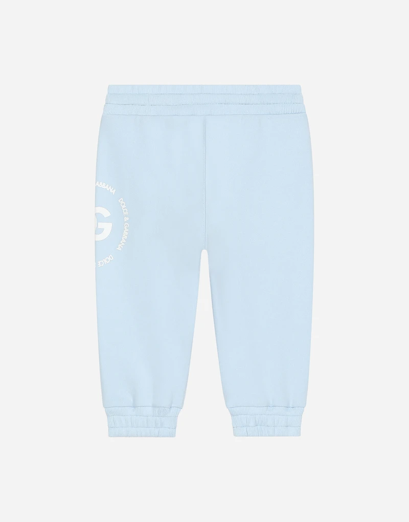 Jersey jogging pants with DG logo print