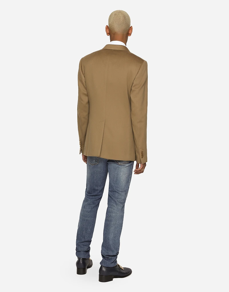 Washed skinny stretch jeans with whiskering