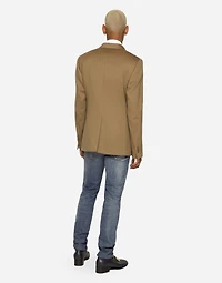 Washed skinny stretch jeans with whiskering