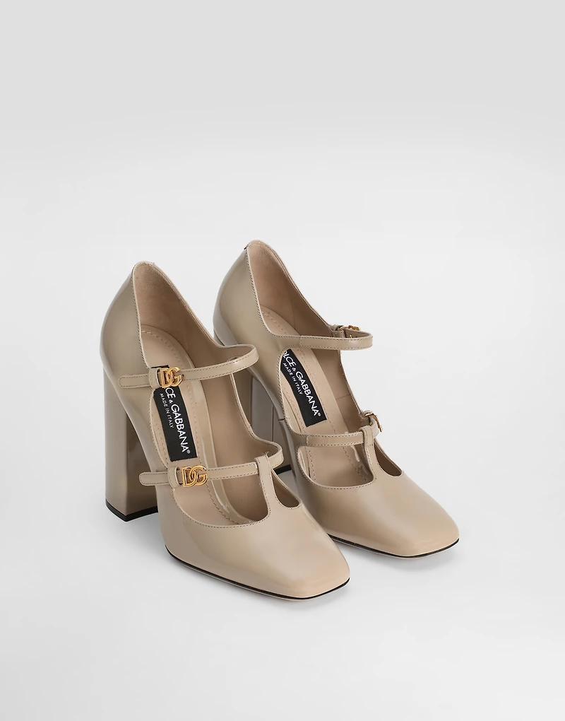 Patent leather pumps