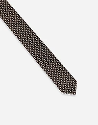 6-cm printed silk blade tie