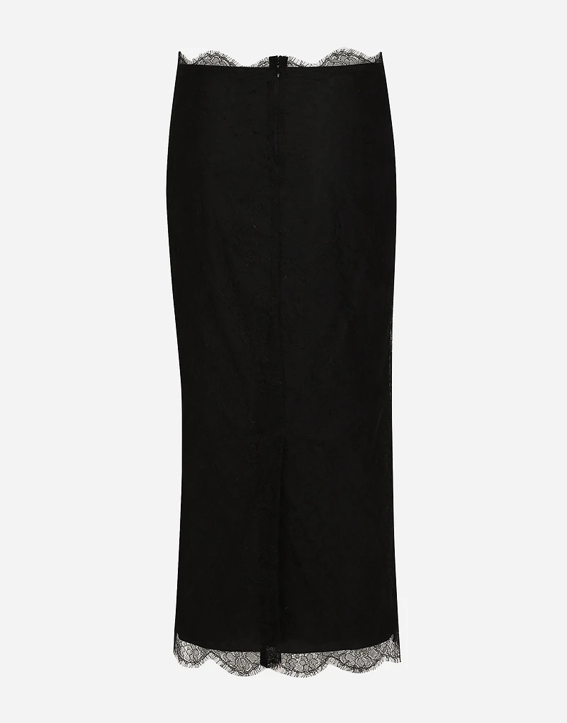 Chantilly lace midi skirt