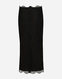 Chantilly lace midi skirt