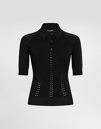 Viscose polo-shirt