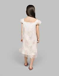 Tulle dress with 3D flowers