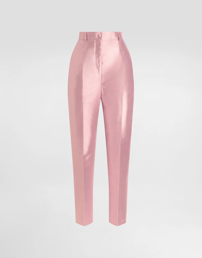 Silk shantung trousers