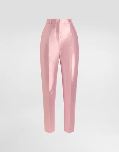 Silk shantung trousers