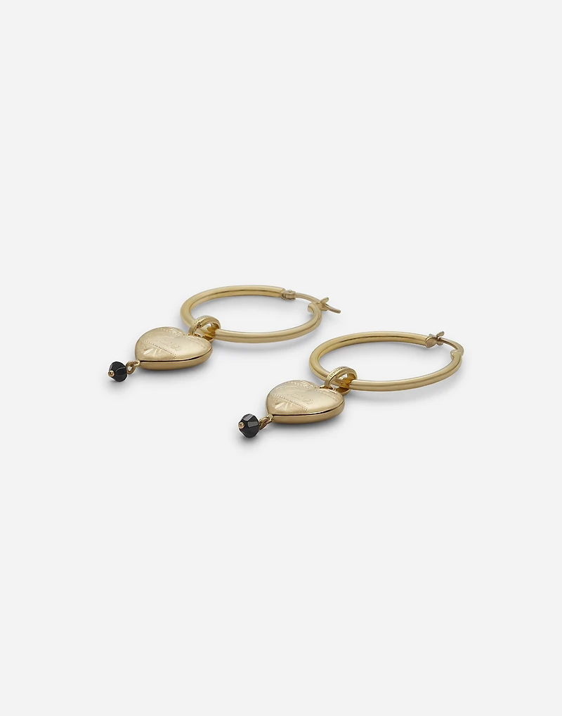 Sicily Earrings
 18-carat yellow gold and black jade