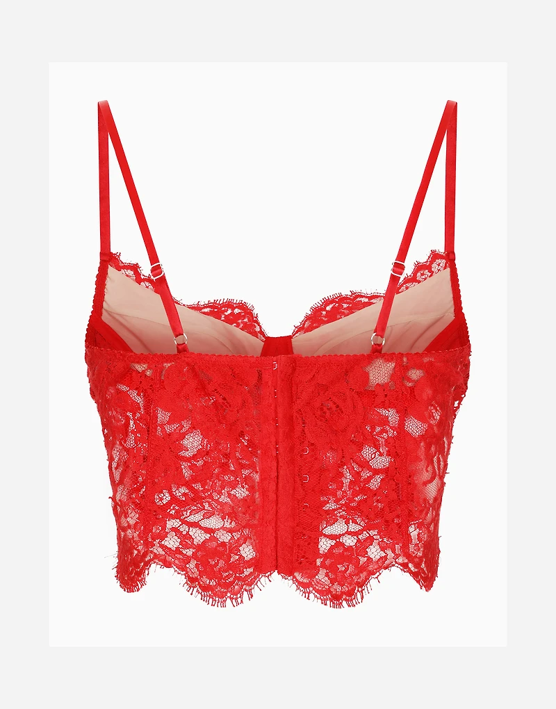 Lace lingerie corset top